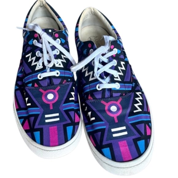 Bucketfeet Cosmos 2 Lace Up Canvas Sneakers Purple/Black - EU 41/US 10 - Picture 2 of 14
